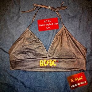 AC⚡️DC- ROMWE Black Bikini Styled Top